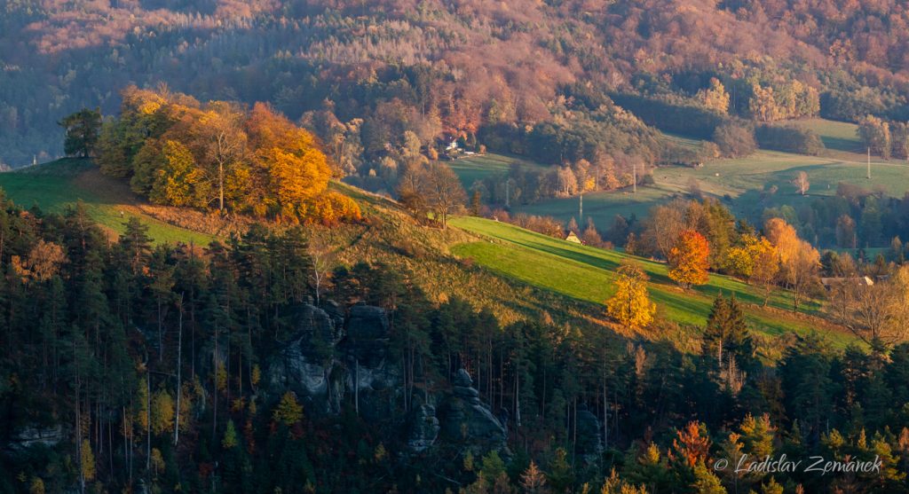 České Švýcarsko - večer na Mariině vyhlídce - Křížový vrch